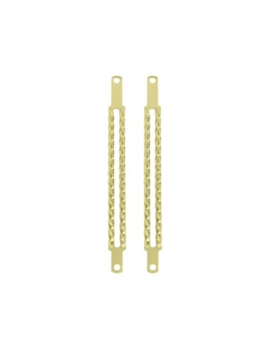 20 Double Square Twisted Spring Fork Bars Gold.